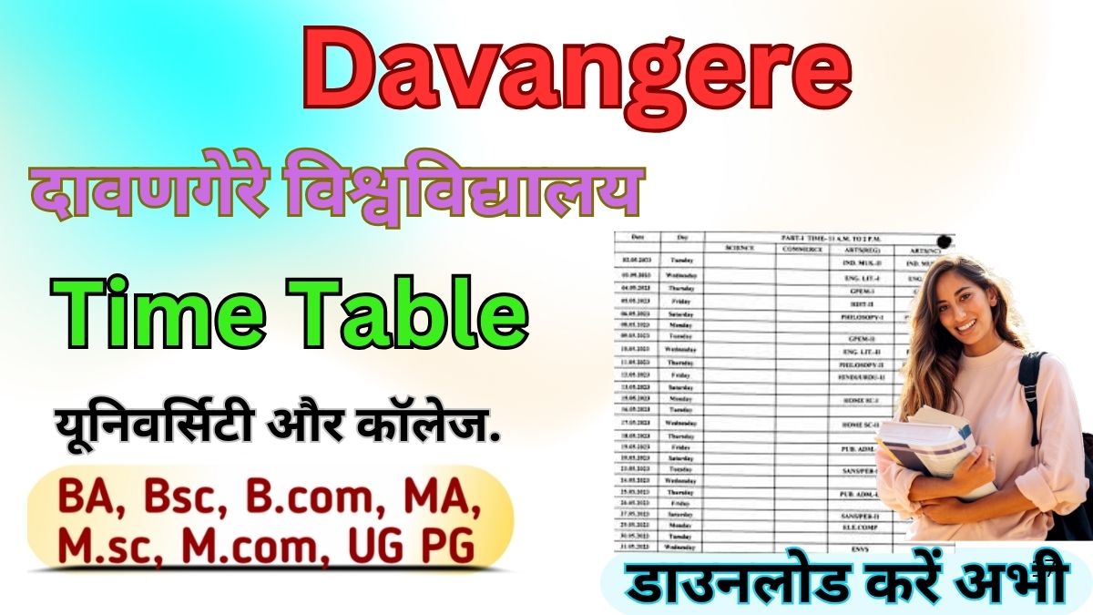 Davangere University Time Table 2025