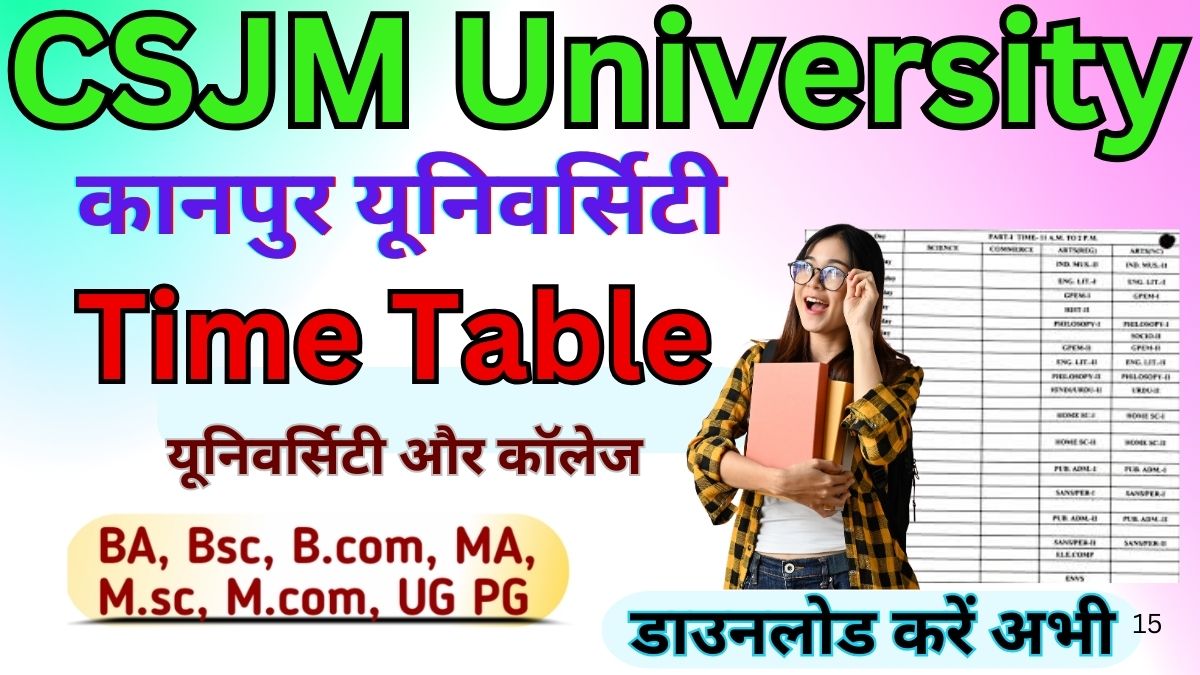 CSJM University Time Table 2025