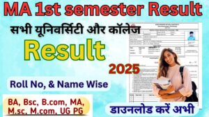 MA 1st semester Result 2025