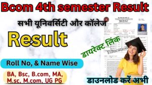 Bcom 4th semester Result 2025