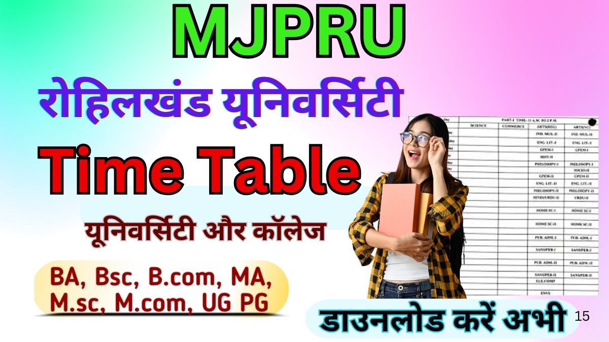 MJPRU Time Table 2025