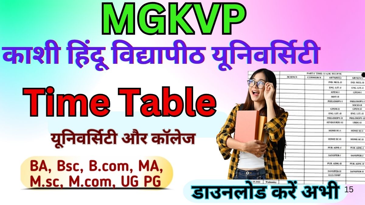 MGKVP Time Table 2025