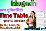 Magadh University Time Table 2025