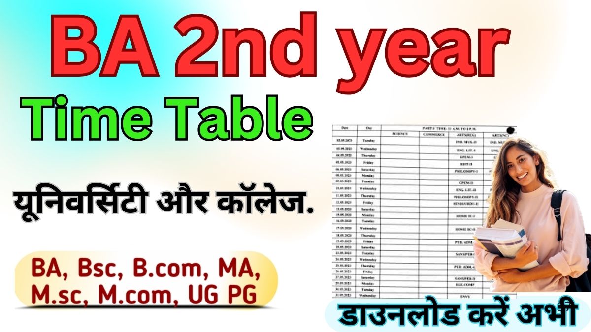 BA Part 2 Time Table 2025