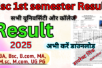 Msc 1st semester Result 2025