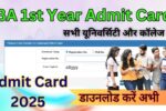 BA 1st Year Admit Card kab aaega