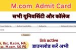 Mcom Admit Card 2025 Download
