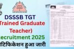 DSSSB TGT Teacher Recruitment 2025