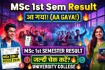 Msc 1st semester Result 2026