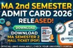 MA 2nd Semester Admit Card 2026