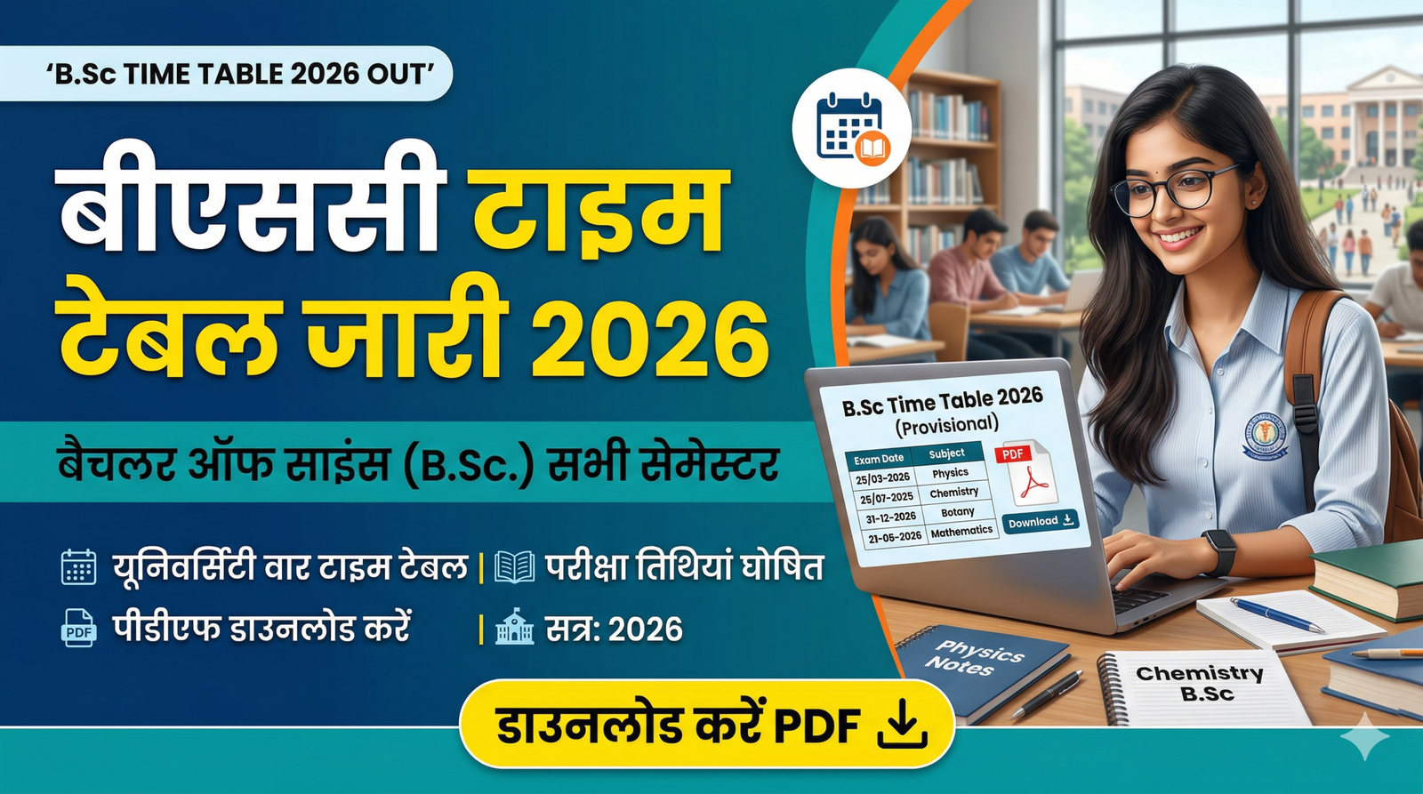 Bachelor of science Time Table 2026