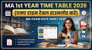 MA 1st year Time Table 2026