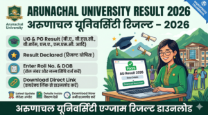 Arunachal University Result 2026