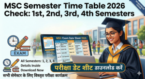 Msc Semester Time Table 2026