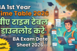 BA 1st year Time Table 2026