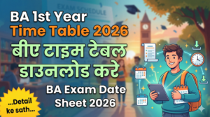BA 1st year Time Table 2026