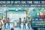 Bachelor of Arts Time Table 2026