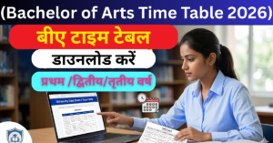 Bachelor of Arts Time Table 2026