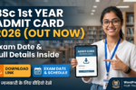 Bsc 1st Year Admit Card 2026