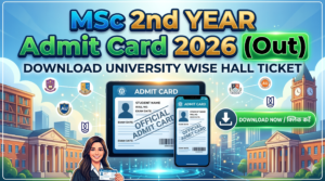 Msc  2nd Year Admit Card 2026