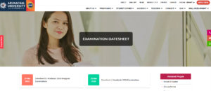 Arunachal University Time Table 2026