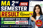 MA 2nd semester Result 2026