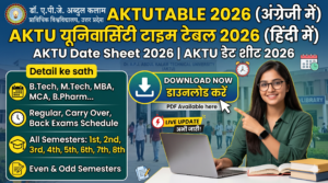 AKTU Time Table 2026