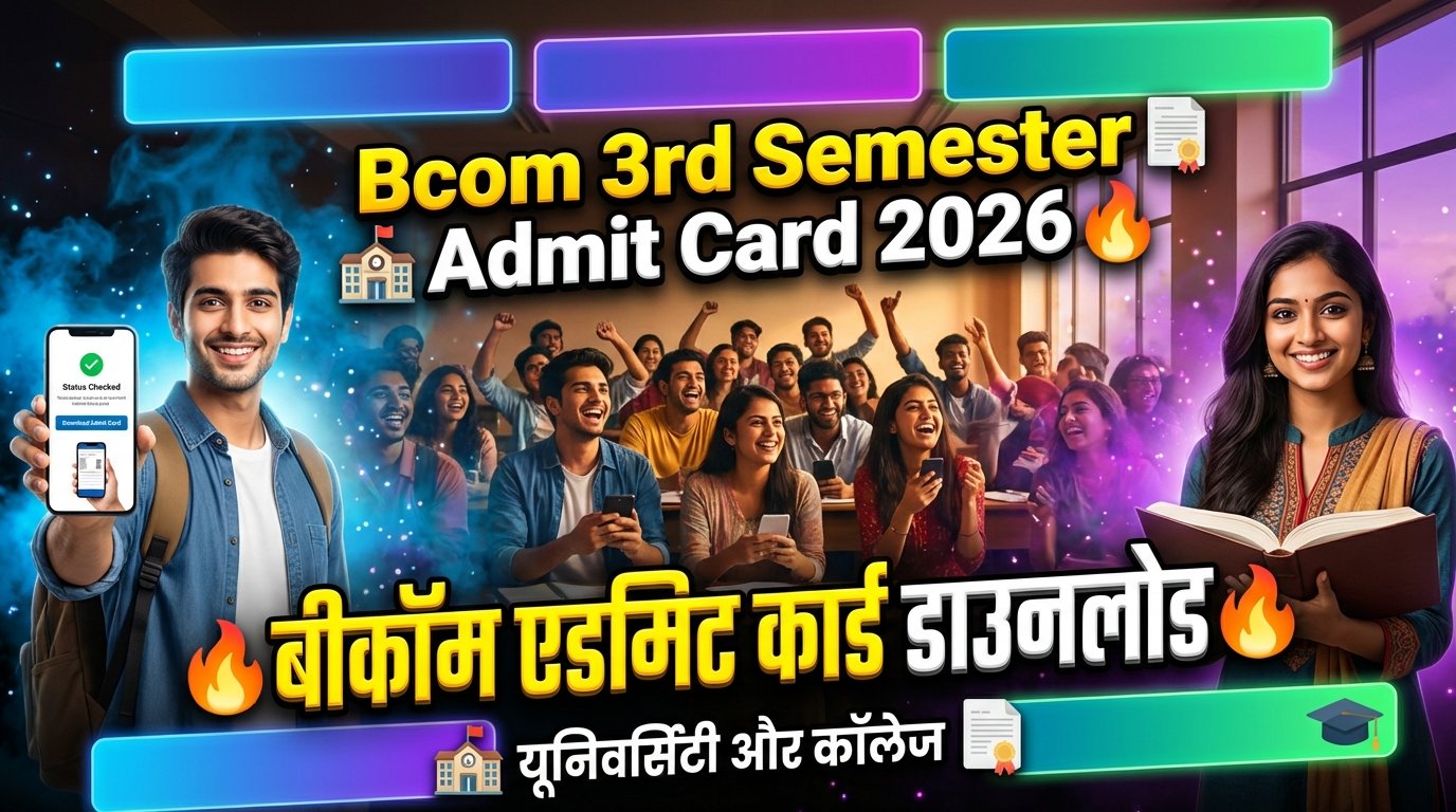 Bcom 3rd Semester Admit Card 2026