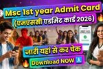 Msc 1st Year Admit Card 2026