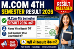 Mcom 4th Semester Result 2026