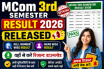 MCom 3rd Semester Result 2026